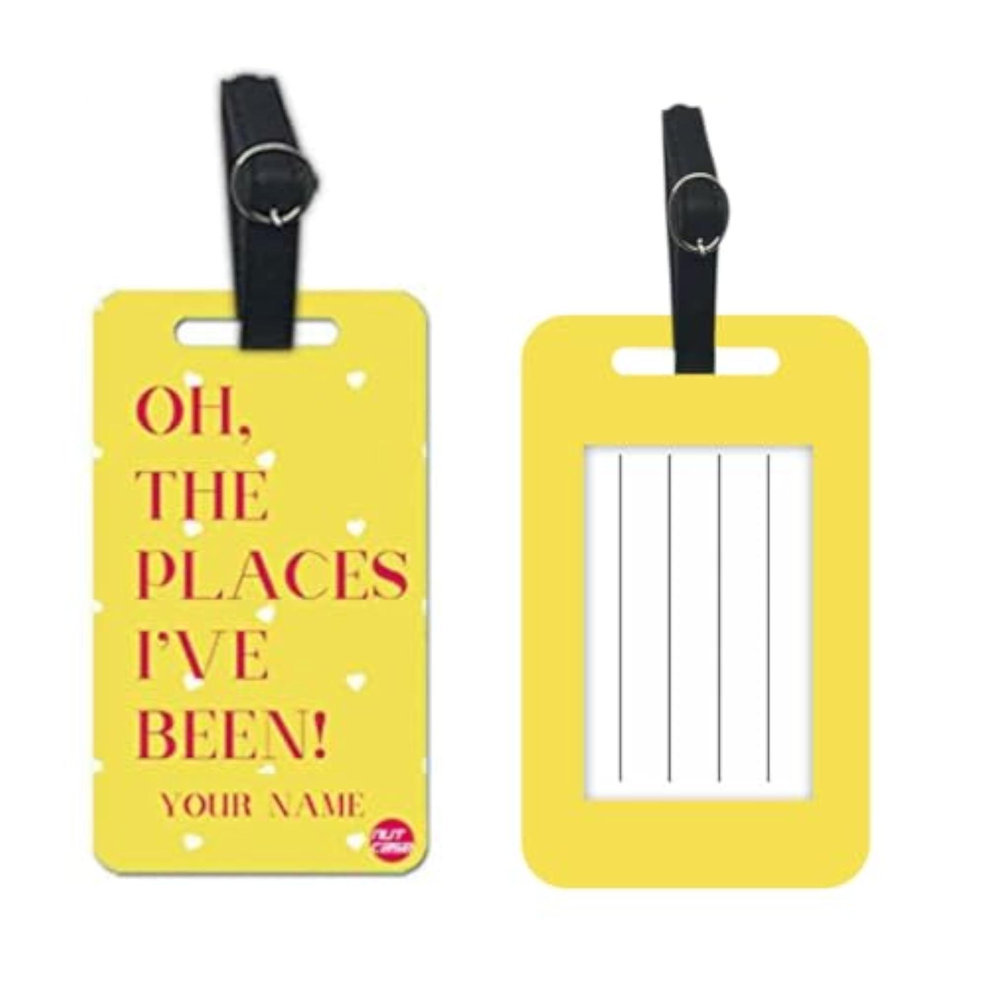 Personalized Yellow Passport Cover & Luggage Tag Set